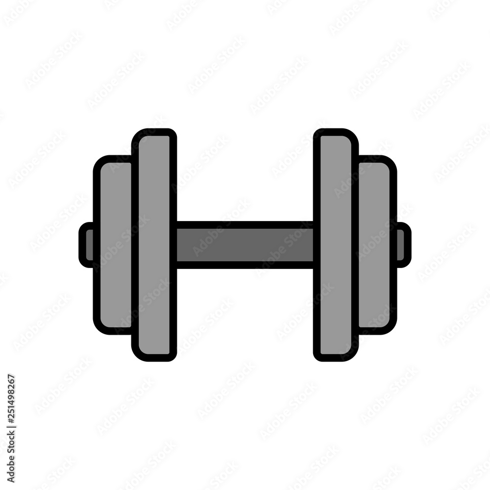 Dumbbells, Gym, Workout, Fitness Icon Graphic by Hoeda80