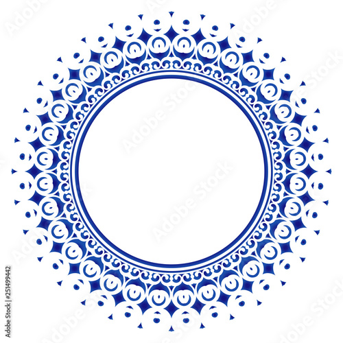 decorative round frame mandala