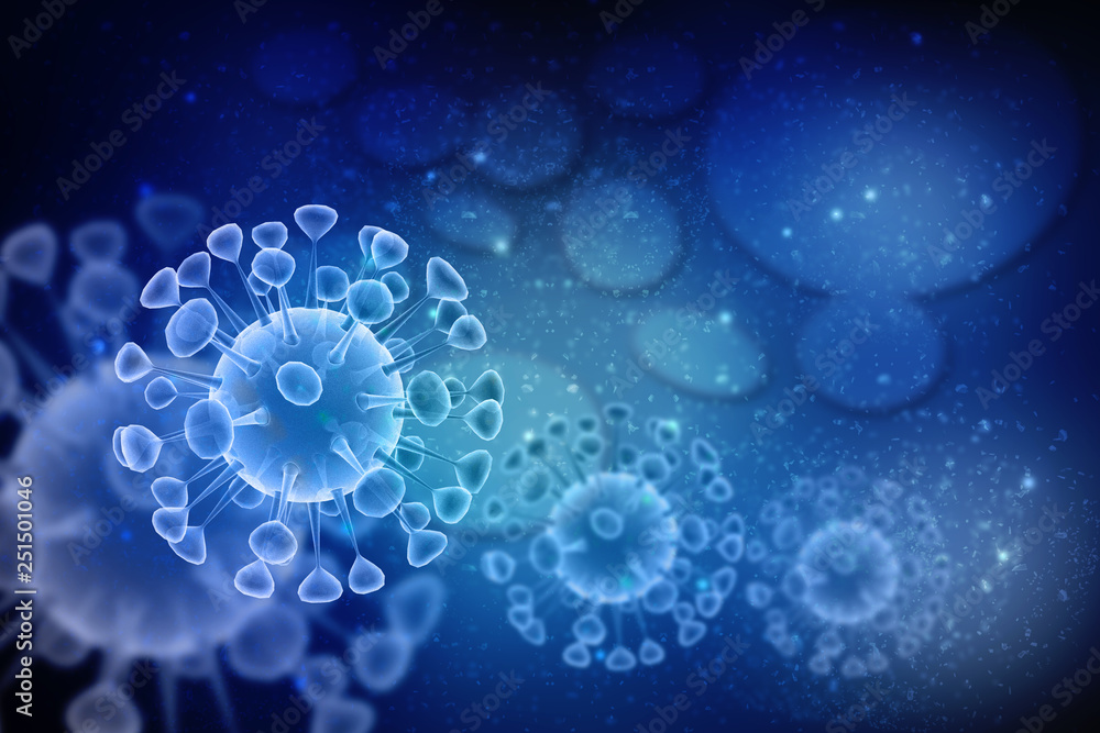 3d rendering Virus bacteria cells background 3d rendering Virus bacteria cells background