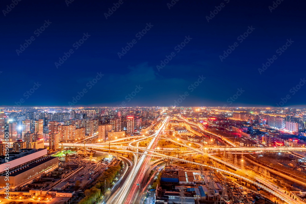 beijing city night landscape