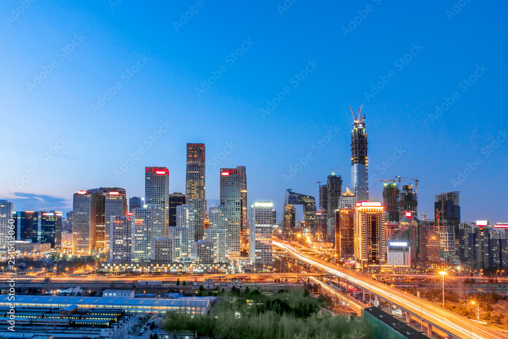 beijing city night landscape
