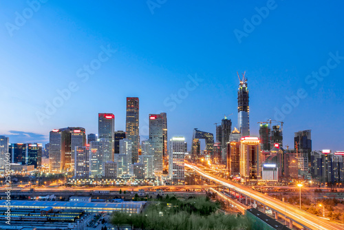 beijing city night landscape