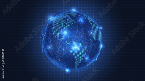 Business concept of Global network connection