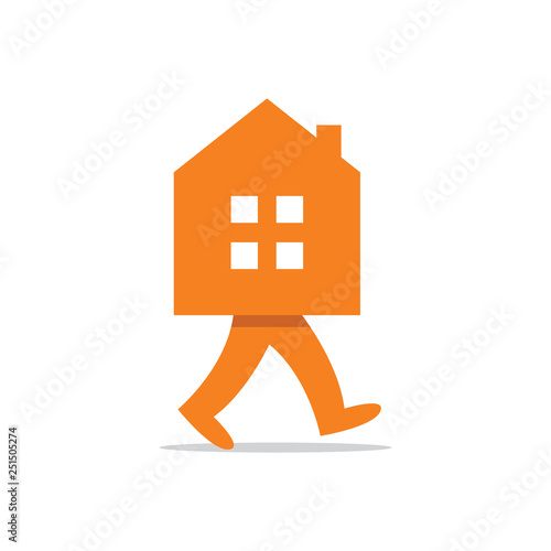 home move logo icon vector template