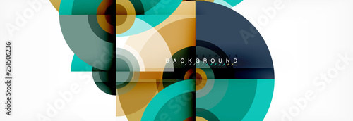 Vector circle composition, geometric minimal design illustration