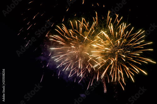 Firework on a black background