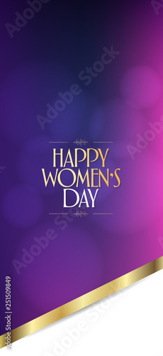 8 March. International Happy Women's Day Celebration. Billboard, Poster, Social Media, Story, Wishes Card, Greeting Card, Trendy Design Template. (TR: 8 Mart Dunya Kadinlar Gununuz Kutlu Olsun.)