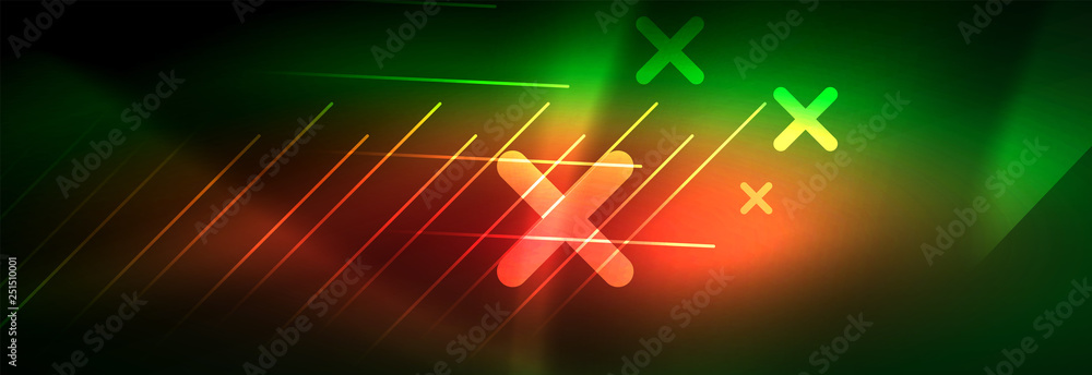 Fototapeta premium Abstract neon glowing light background. Dark background with lights. Abstract background with neon lights, night view.