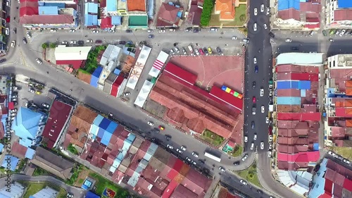 Aerial view town of Kulim, Kedah, Malaysia. The Kulim District is a district and town in the state of Kedah, Malaysia. It is located on the southeast of Kedah, bordering Penang. photo