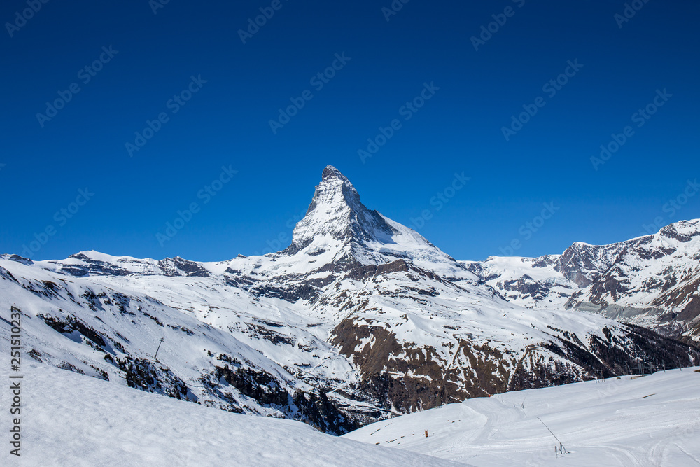 Matterhorn with Blue Sky - Zermatt, Switzerland