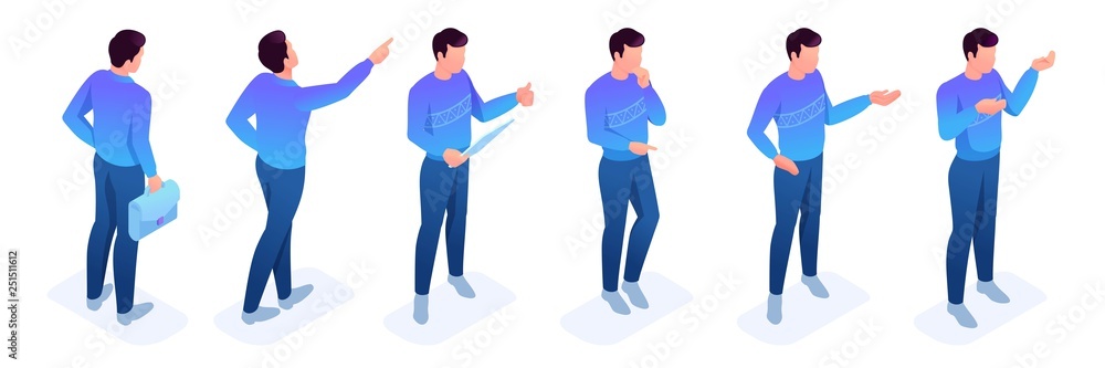 Isometric Set Young Man, a Bright Sweater Isometric Set Young Man, a Bright Sweater