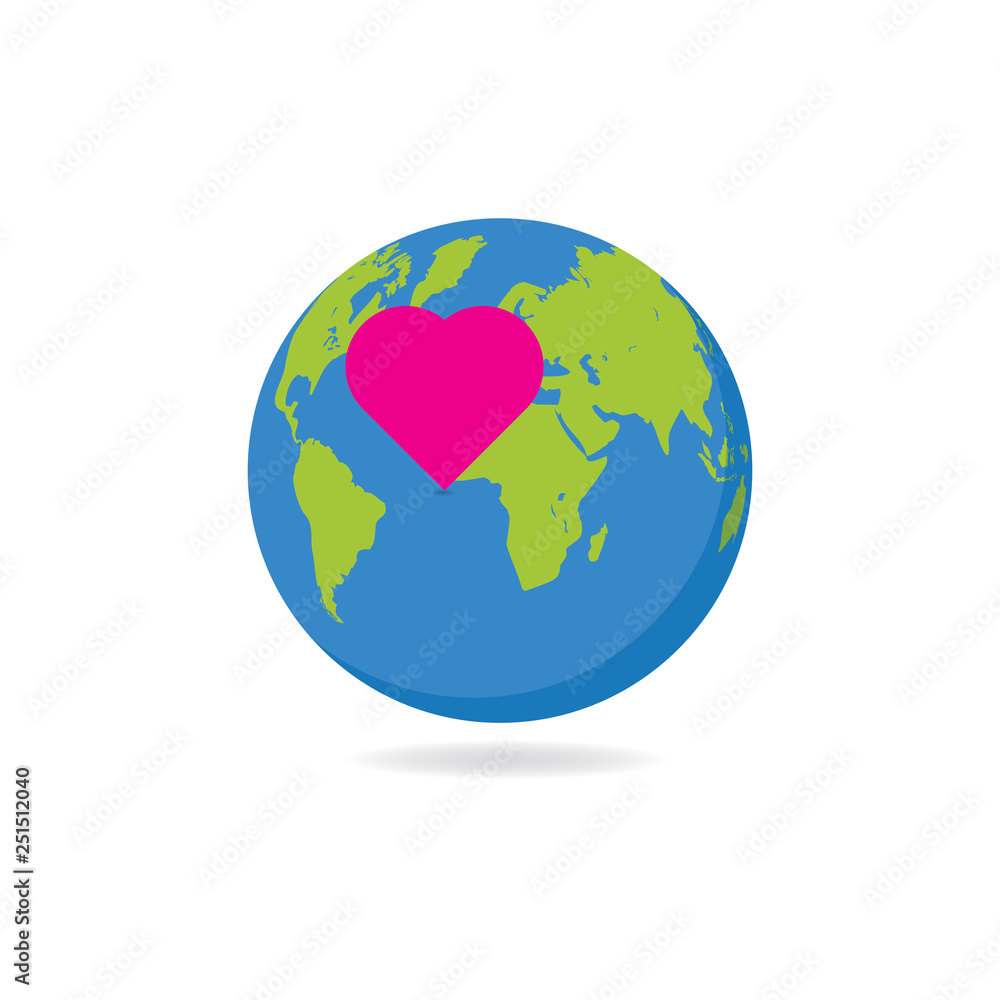 World love. globe icon of the world World love. globe icon of the world