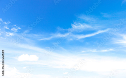 World Environment Day concept  white fluffy clouds in the blue sky