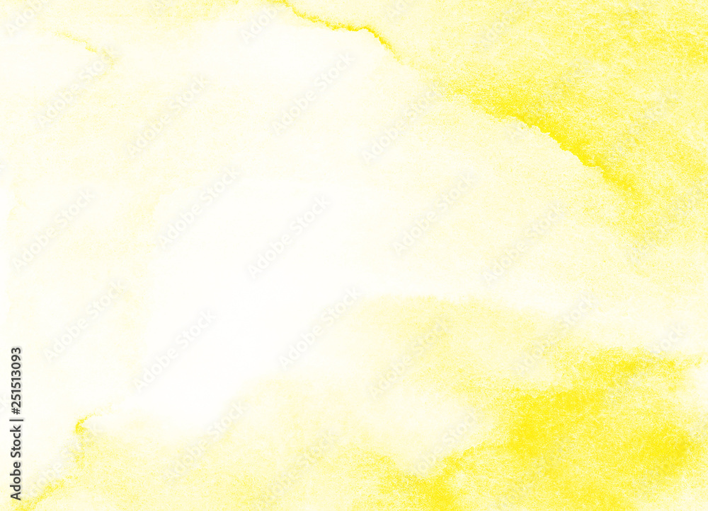 Light yellow watercolor background. Aquarelle paint paper texture canvas  element for grunge text design, vintage card, retro template. Sunny shades  color hand drawn illustration Stock Illustration | Adobe Stock