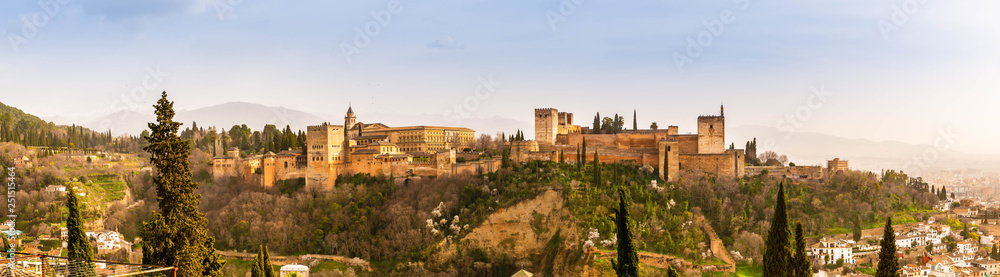 Palais de l'Alhambra à Grenade en Andalousie, Espagne
