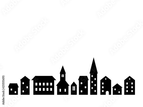 Black and white houses and ...