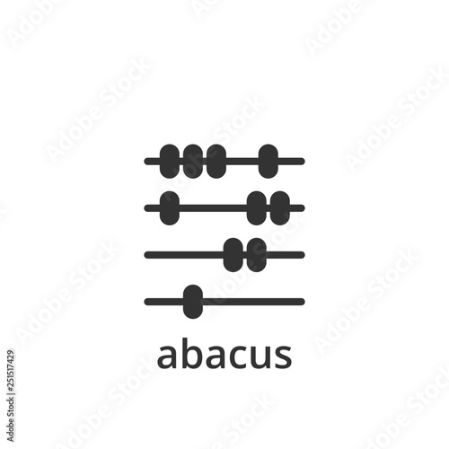 Abacus icon design template vector isolated