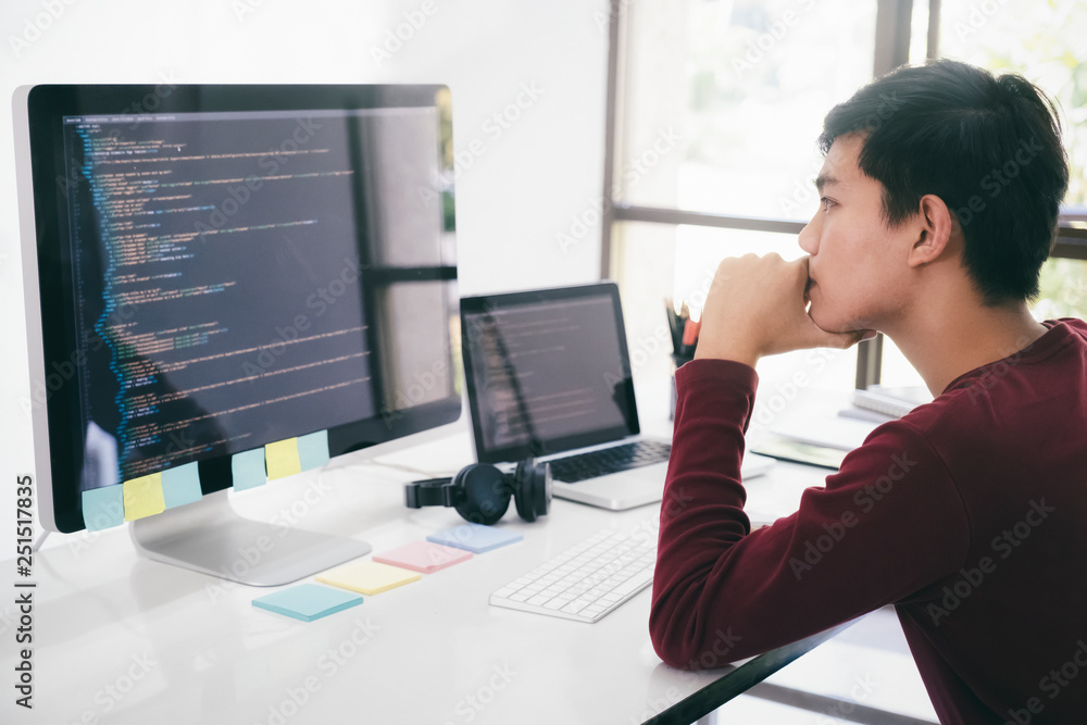 Programmers and developer teams are coding and developing software Programmers and developer teams are coding and developing software