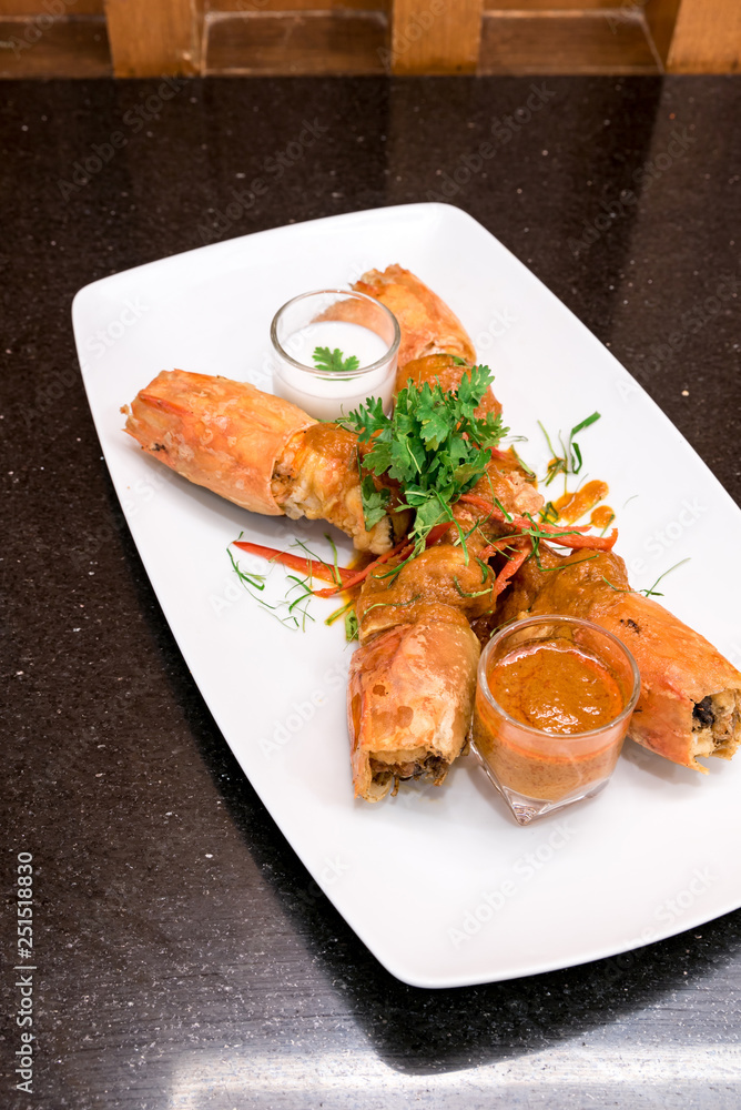 Fried Tiger River Prawn Red Curry Paste Chu Chee Kung Fried Tiger River Prawn Red Curry Paste Chu Chee Kung