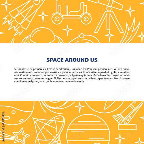 Space elements background in line style with place for text