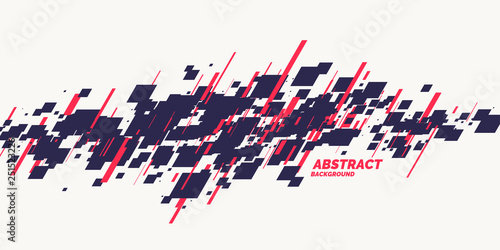 Abstract background with dynamic shapes. Vector template