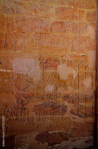 Closeup view to Ruins of Deir Al Kashef coptic monastery and temple at Kharga oasis, Egypt photo