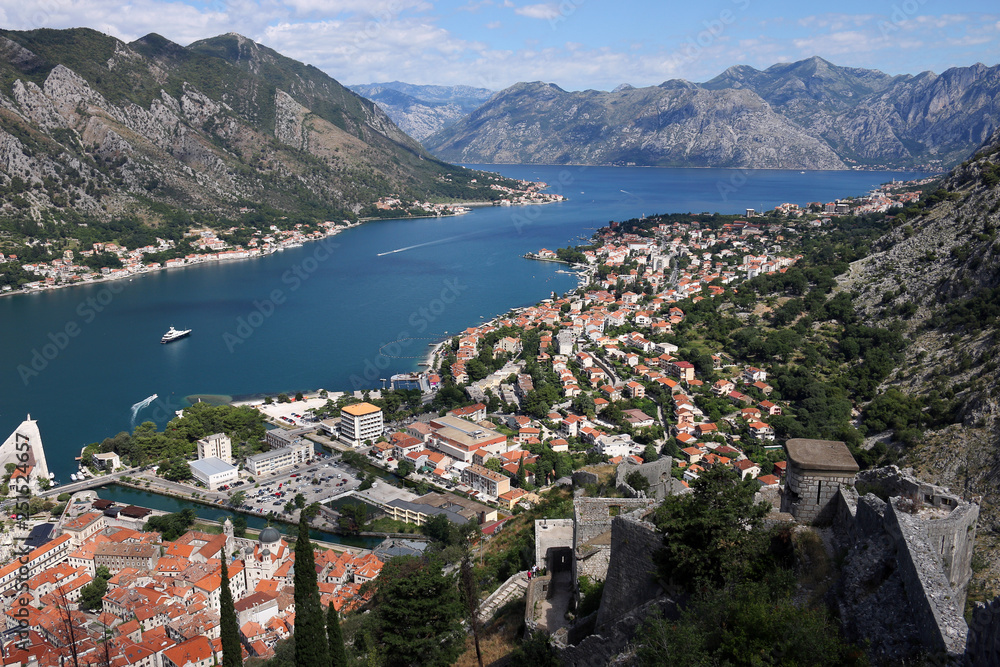 Bay of Kotor from the heights Montenegro