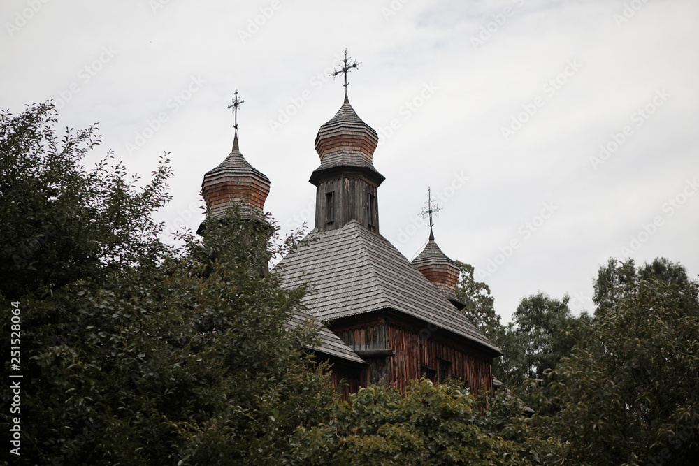 Old wooden church in Ukraine