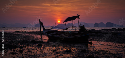 Wallpaper Mural Long tail boat at Koh Yao Noi Island, Phang Nga Bay, Thailand Torontodigital.ca