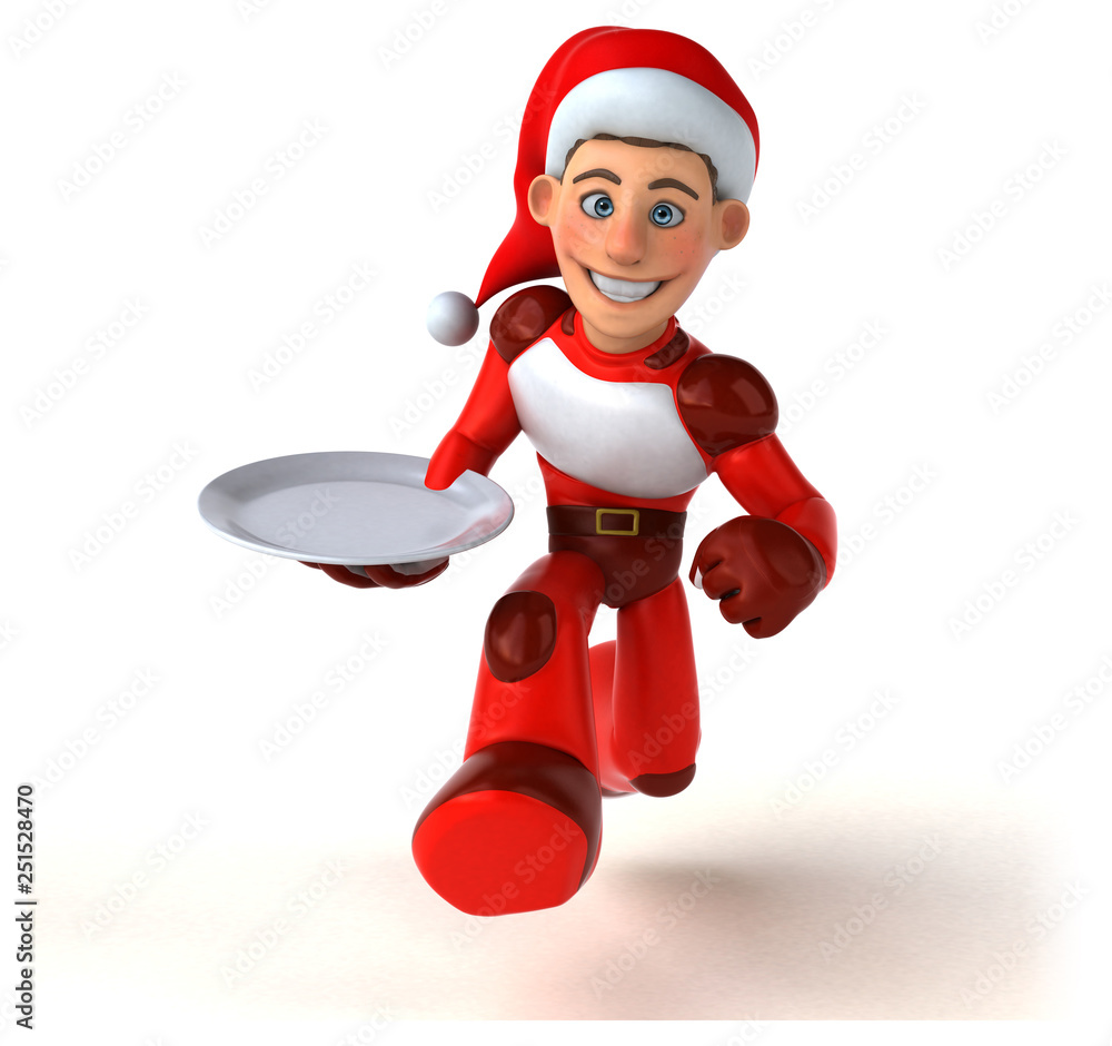 Fun Super Santa Claus - 3D Illustration Fun Super Santa Claus - 3D Illustration