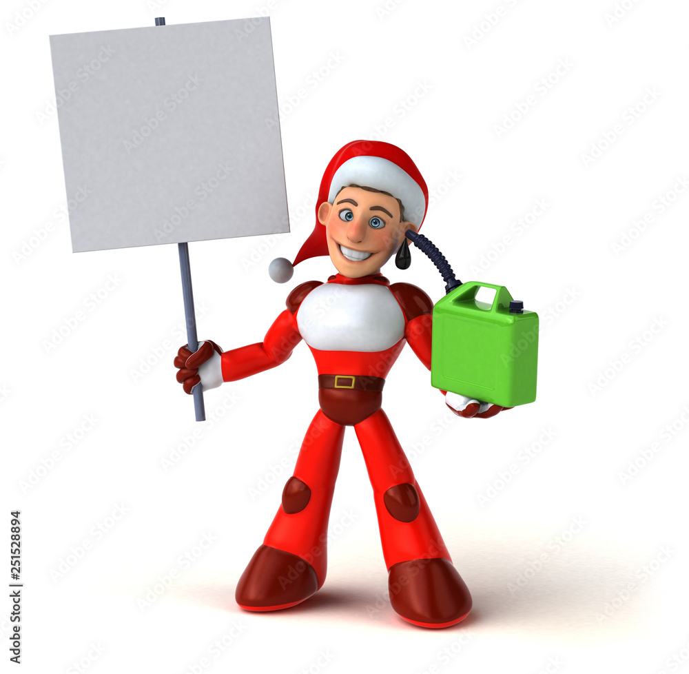 Fun Super Santa Claus - 3D Illustration Fun Super Santa Claus - 3D Illustration