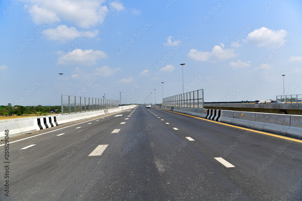 A transparent sound barrier or protection barrier at a highway A transparent sound barrier or protection barrier at a highway