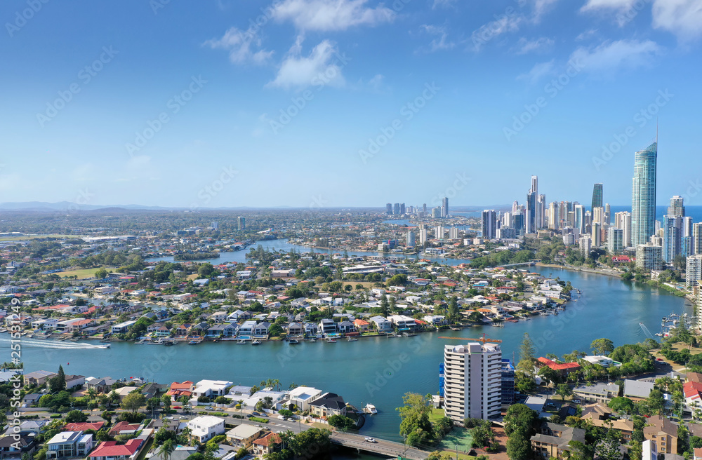 Surfers Paradise Aerial view of city