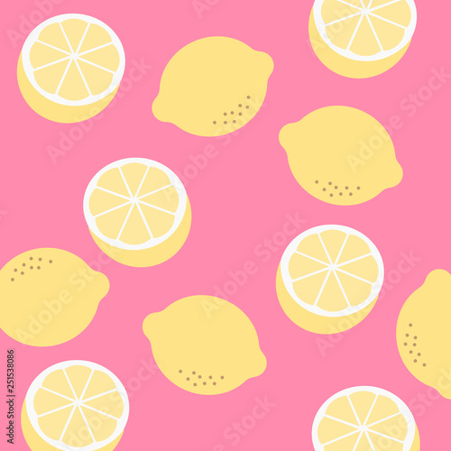 lemon pattern. Bright summer design. lemon background texture
