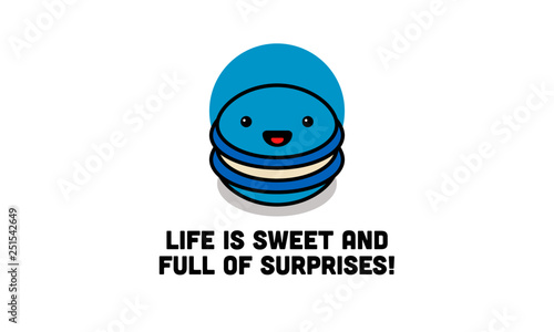 Life is sweet and full of surprises Quote Poster Design