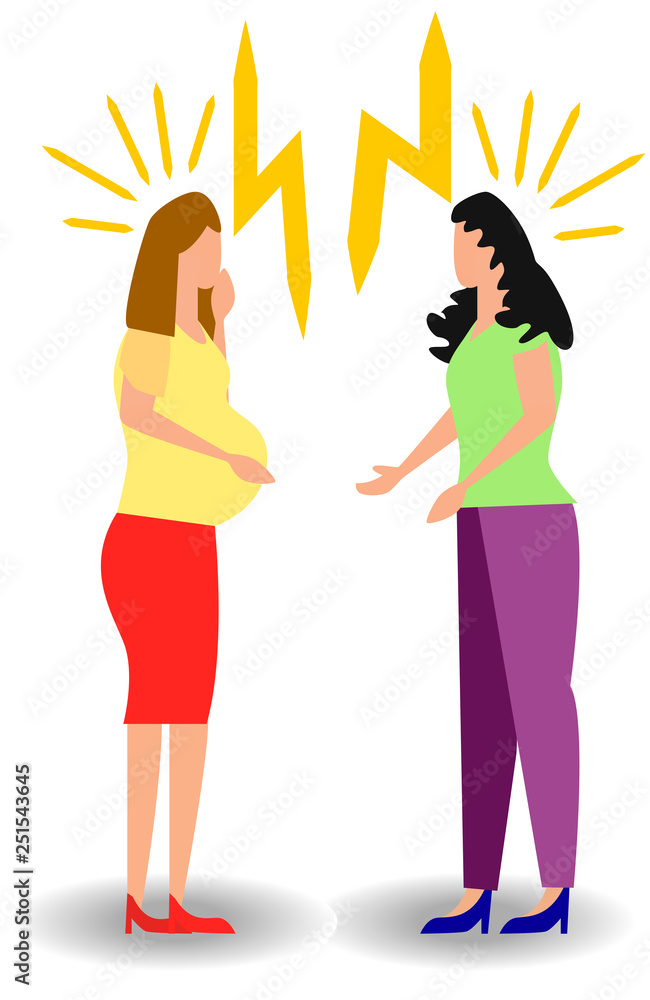 a set of a couple of people quarrel and swear. Aggressive people yell at each other. design graphics in a flat style a set of a couple of people quarrel and swear. Aggressive people yell at each other. design graphics in a flat style
