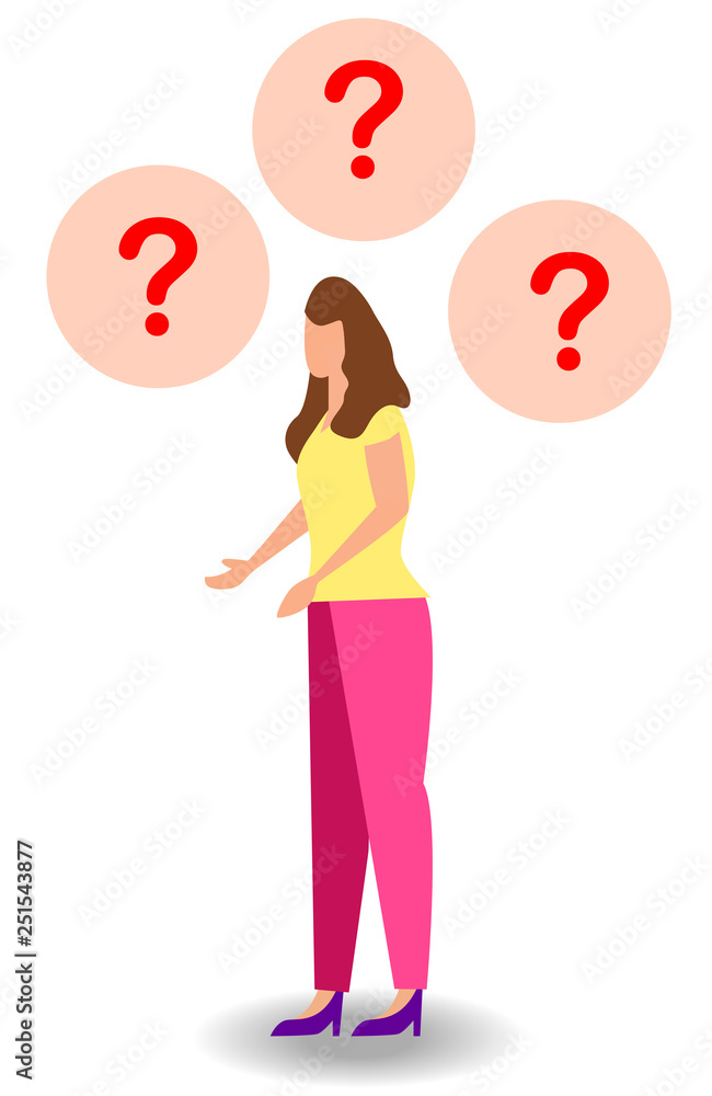 concept illustration of people frequently asked questions, waiting to be answered, answer to the metaphor of the question concept illustration of people frequently asked questions, waiting to be answered, answer to the metaphor of the question