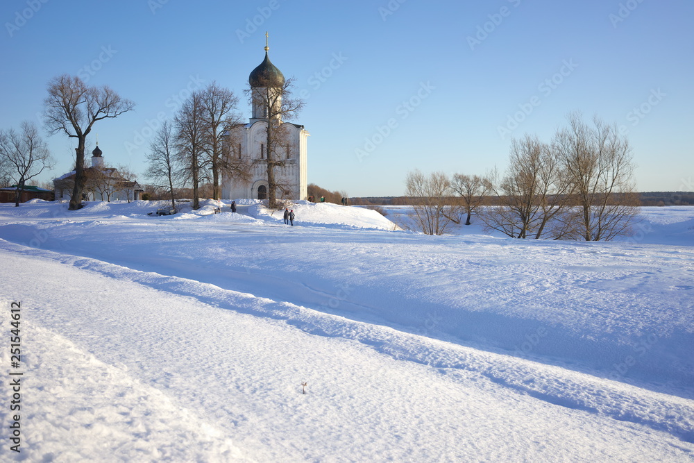 Winter landscape in central Russia. Vladimir region.