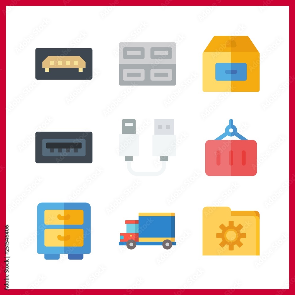 9 storage icon. Vector illustration storage set. cabinet and container icons for storage works 9 storage icon. Vector illustration storage set. cabinet and container icons for storage works