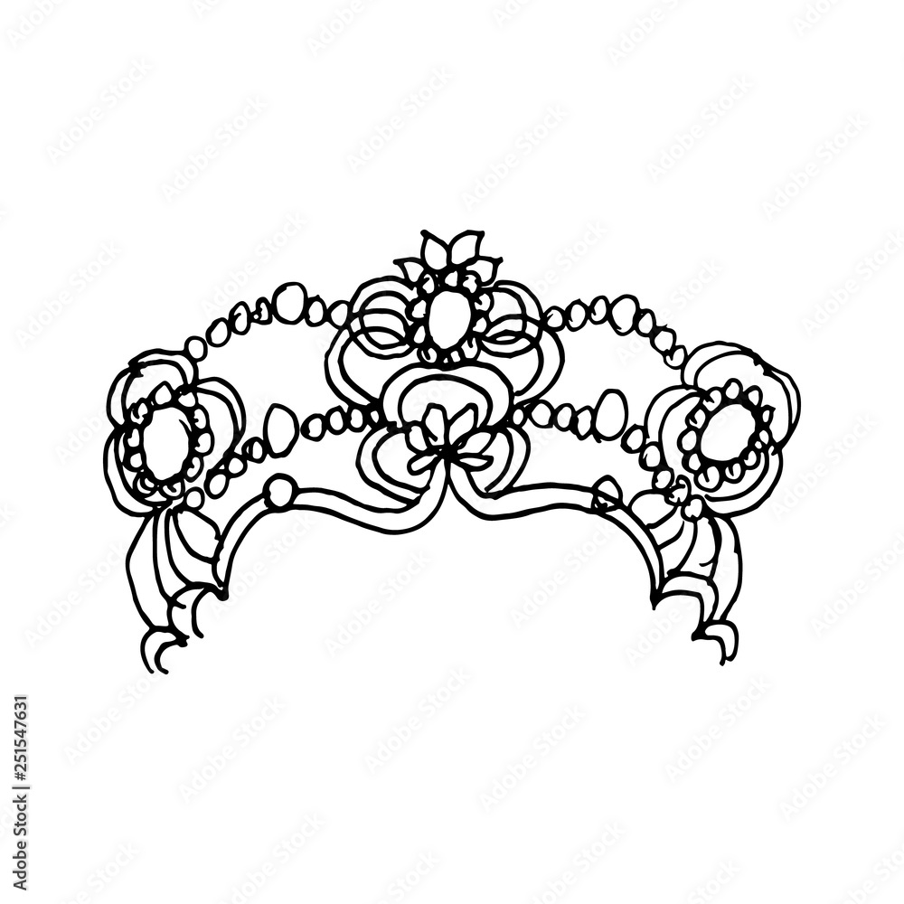 Hand drawn doodle of crown. Perfect for invitation Hand drawn doodle of crown. Perfect for invitation