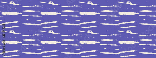 Traditional Japan Tie Dye Ornament Organic Kimono Vector Seamless Pattern. Asian Fashion Fabric Watercolour Batik Print, Wabi Sabi Ikat Geo Texture. Hand Painted Shibori Geometric Seamless Background.