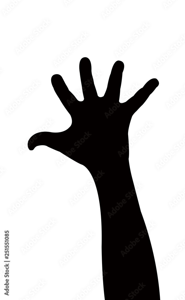 Obraz premium a hand silhouette vector
