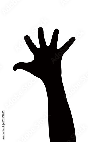 a hand silhouette vector