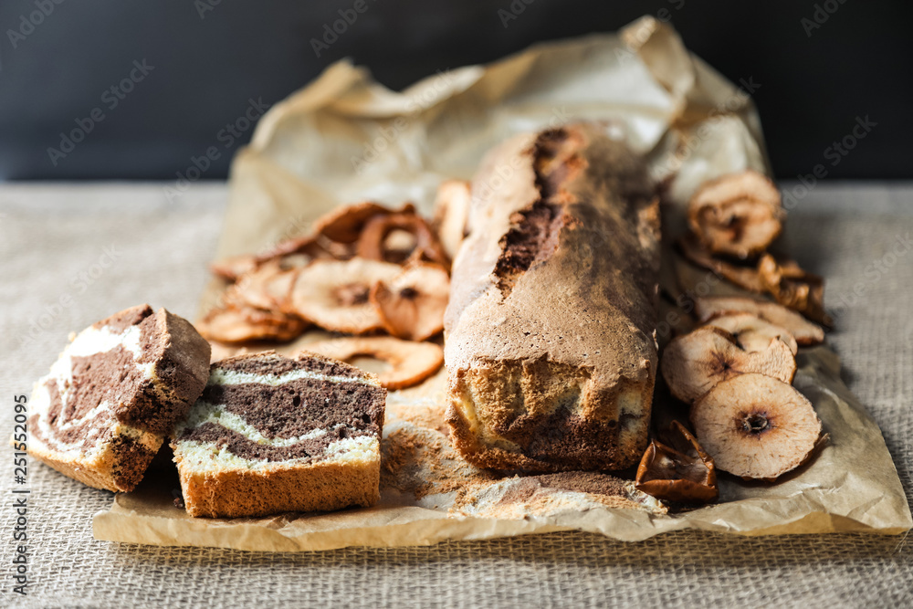 Homemade cake with cocoa. Homemade cake with cocoa.