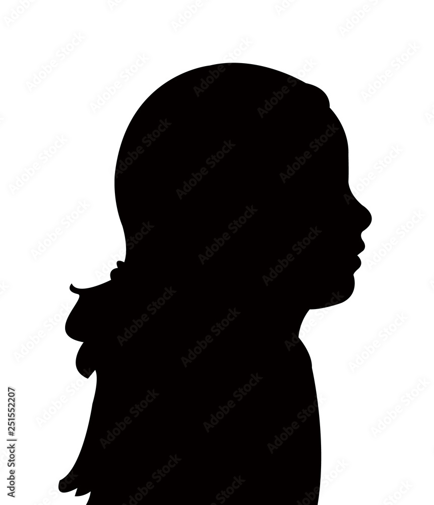 a girl head silhouette vector a girl head silhouette vector
