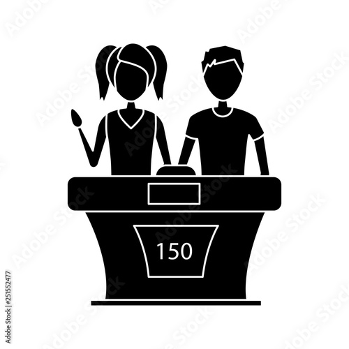 Quiz bowl glyph icon