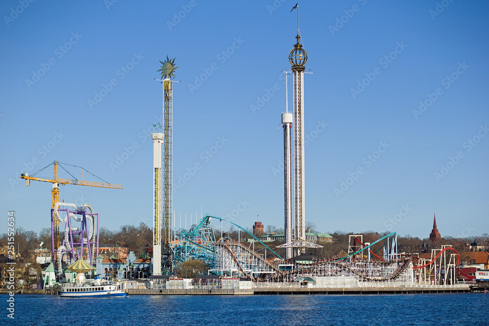 Naklejka premium Amusement park in Stockholm