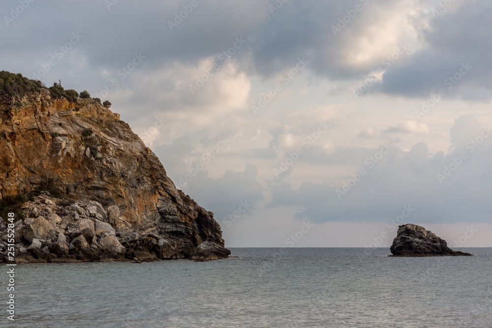 Fototapeta premium Seascape with picturesque rocks