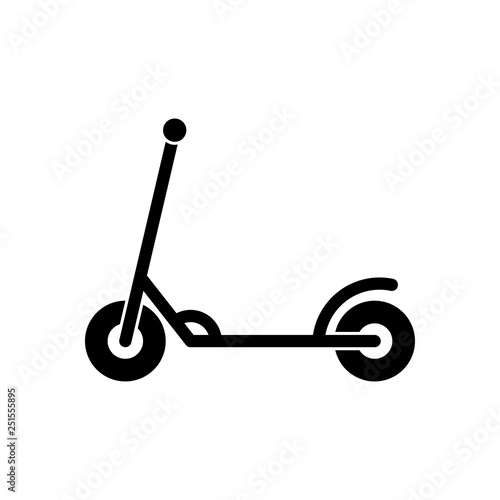 Icono plano patinete en color negro