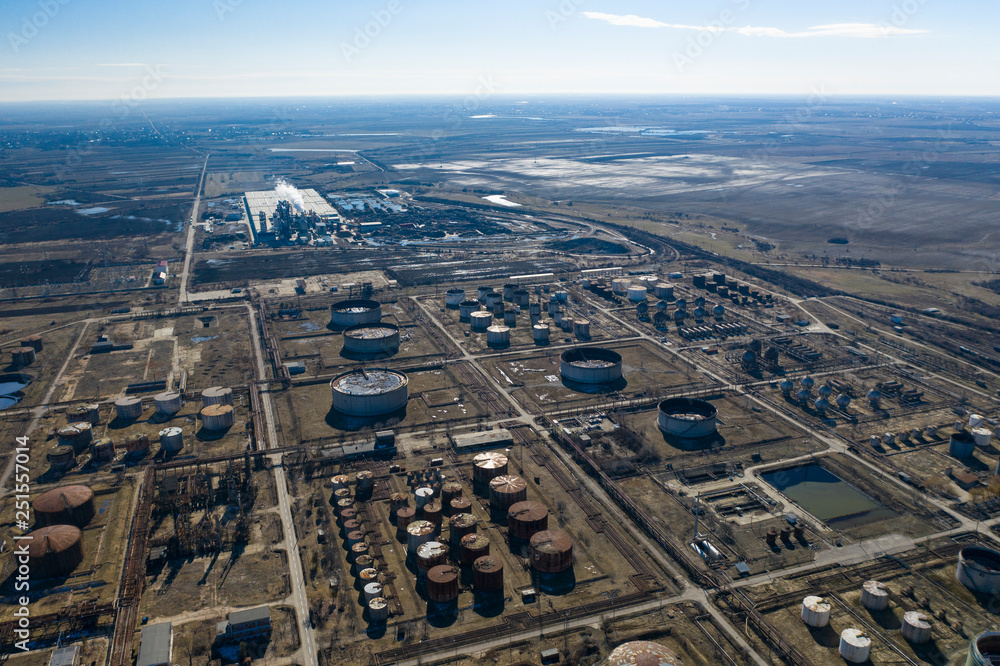 Aerial photo Of Oil Refinery